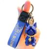 Kép 2/3 - Bulldog kulcstartó táskadísz kék 