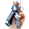 Kép 2/3 - Zebra kulcstartó táskadísz fekete