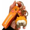 Kép 1/3 - Cica kulcstartó táskadísz narancssárga