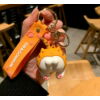 Kép 2/3 - Cica kulcstartó táskadísz narancssárga