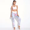Kép 2/8 - Virág mintás női leggings, S méret