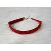 Kép 2/2 - Strasszköves elegáns choker nyaklánc piros