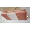 Kép 2/3 - Rózsaszín fehér csíkos női pénztárca
