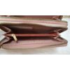 Kép 5/5 - Varrott mintás dupla cipzáros vastag pénztárca rózsaszín
