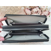 Kép 4/4 - Silvia Rosa varrott mintás dupla cipzáros pénztárca fekete