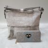 Kép 1/11 - Grey lace táska pénztárca szett