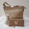Kép 1/11 - Brown elegant táska pénztárca szett