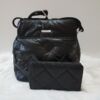 Kép 1/10 - Black streap táska pénztárca szett