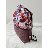 Kép 2/5 - Virág mintás textilbőr hátizsák