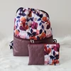 Kép 5/5 - Virág mintás textilbőr hátizsák