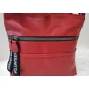 Kép 2/5 - Egyszínű női oldaltáska piros