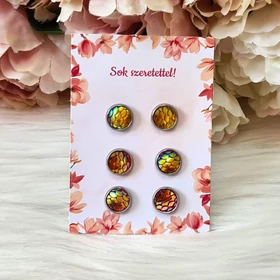 Kézzel készült fülbevaló szett kísérőkártyával