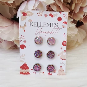 Kézzel készült fülbevaló szett kísérőkártyával