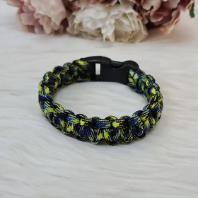 Férfi paracord karkötő neon