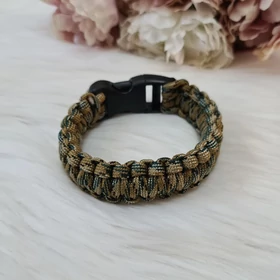 Férfi paracord karkötő zöld