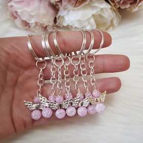 Ásvány angyal kulcstartó