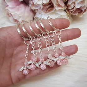 Ásvány angyal kulcstartó