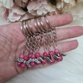 Ásvány angyal kulcstartó 