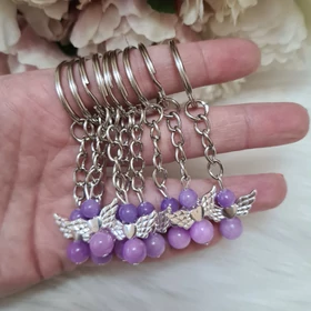 Ásvány angyal kulcstartó