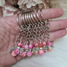 Ásvány angyal kulcstartó