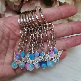 Ásvány angyal kulcstartó