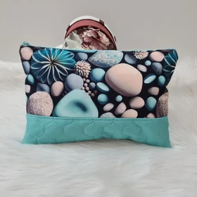 Kavics mintás nagy méretű neszesszer türkiz