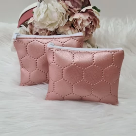 Steppelt mintás kis méretű neszesszer rózsaszín