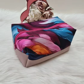 Toll mintás műbőr kozmetikai táska, sminktáska