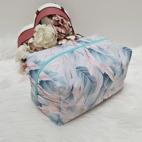 Színes levél mintás kozmetikai táska/sminktáska