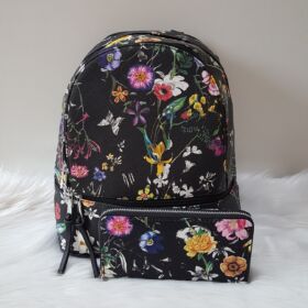 Black flower III táska pénztárca szett