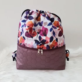 Virág mintás textilbőr hátizsák