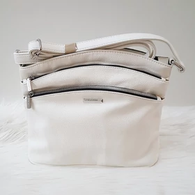 Silvia Rosa egyszínű elegáns női oldaltáska fehér