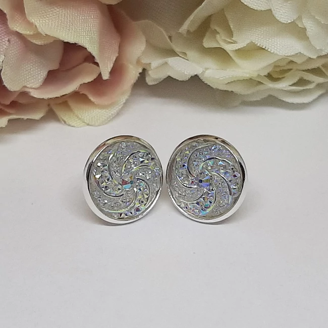 Bedugós fülbevaló 12 mm fehér