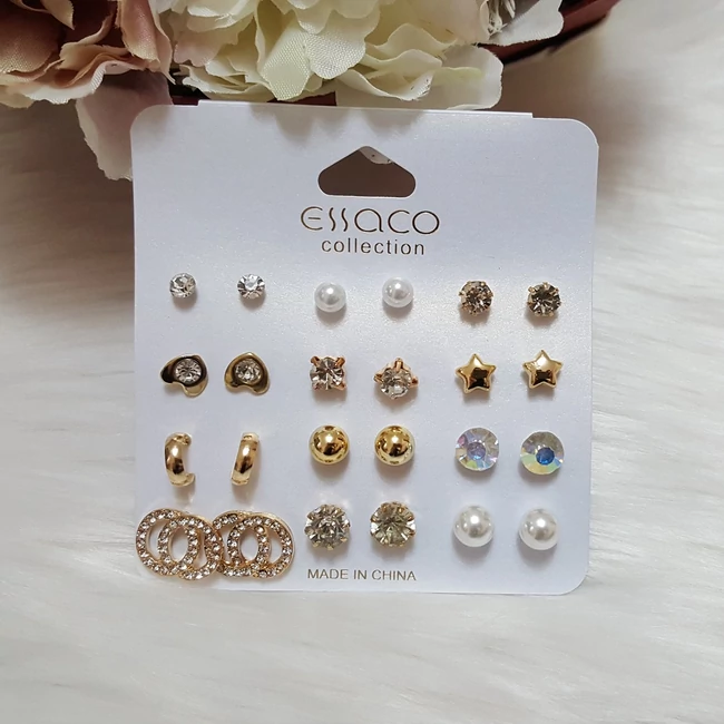 12 páras fülbevaló szett 