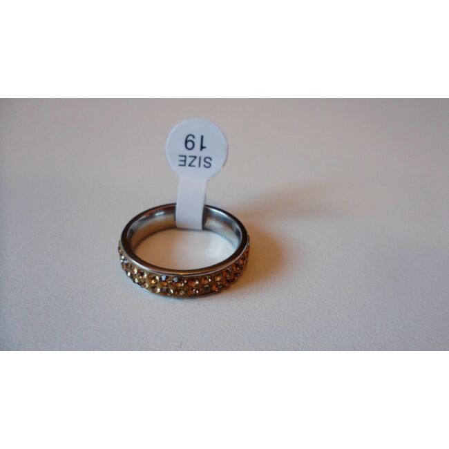 Shamballa strasszköves gyűrű arany 19mm