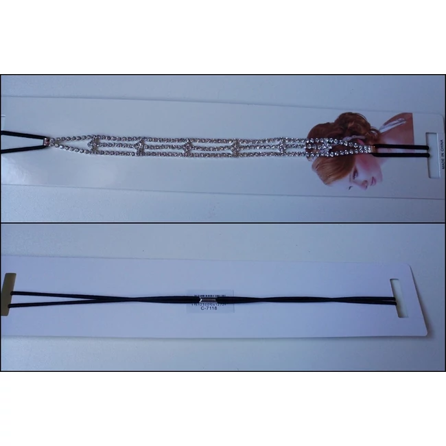 Strasszos gumis hajpánt