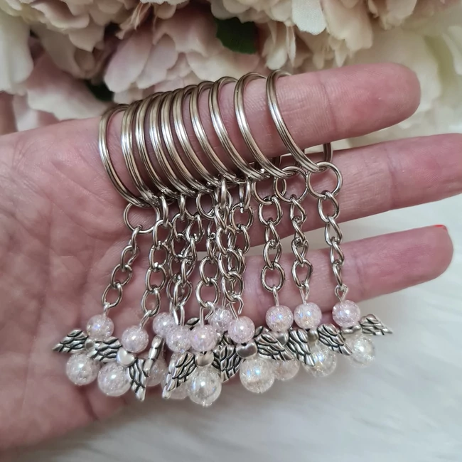 Ásvány angyal kulcstartó