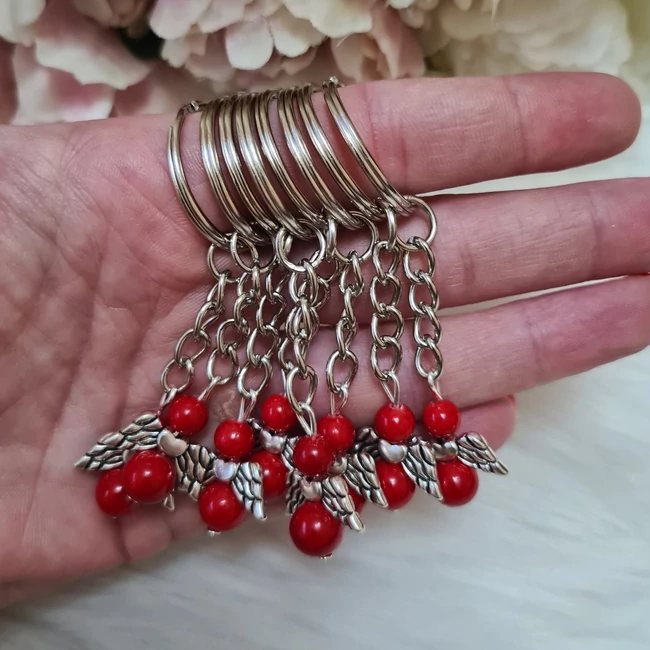 Ásvány angyal kulcstartó