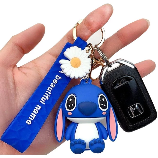 Stitch kulcstartó táskadísz kék