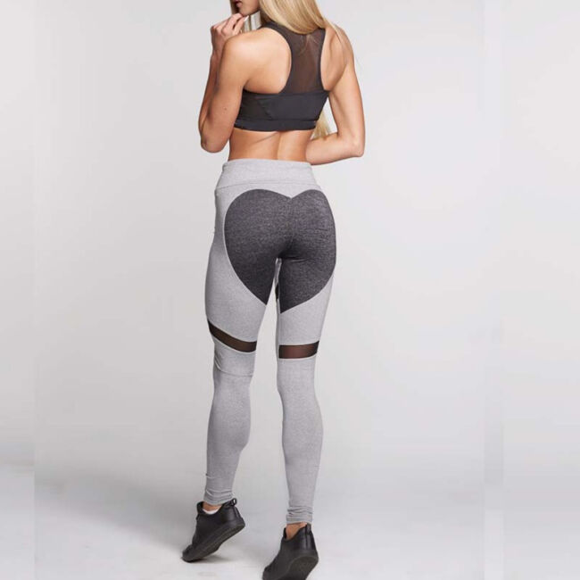Szürke fekete női leggings, S méret