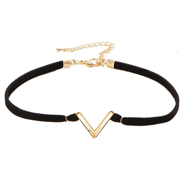 V díszes choker nyaklánc