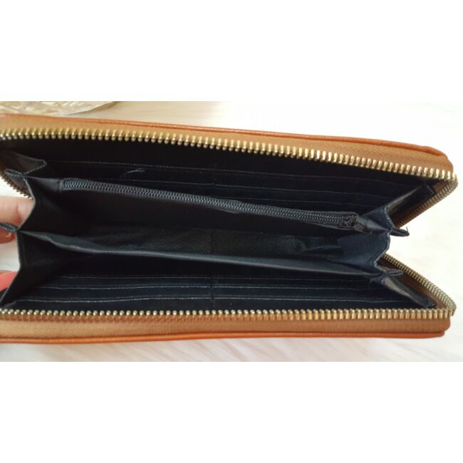 Egyszínű női pénztárca barna