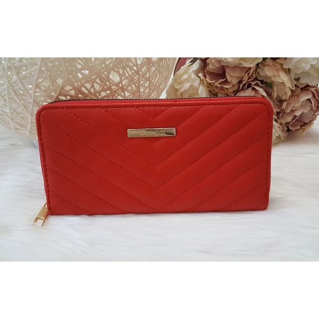 Varrott mintás elegáns női pénztárca piros