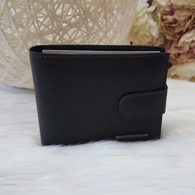 Bellugio elegáns férfi bőr pénztárca kék