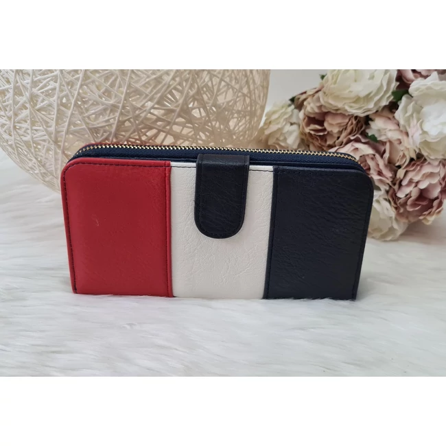 Három színű elegáns női pénztárca 