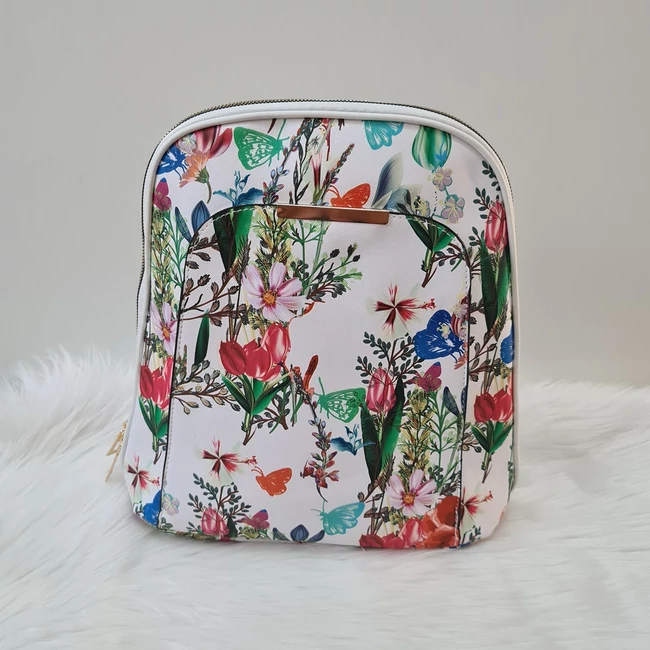 Virág mintás elegáns női hátitáska 