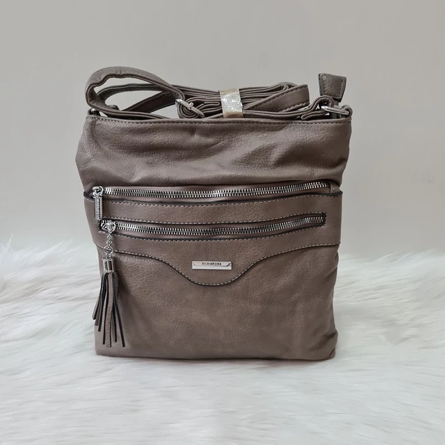 Silvia Rosa elegáns női oldaltáska barna